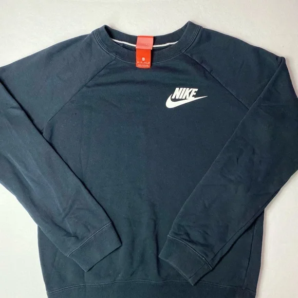 Nike Black Crewneck Sweatshirt Classic Athletic Style - Picture 2 of 10